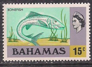 Bahamas 1971 QE2 15cents Fish SG 370 MNH ( H59 )