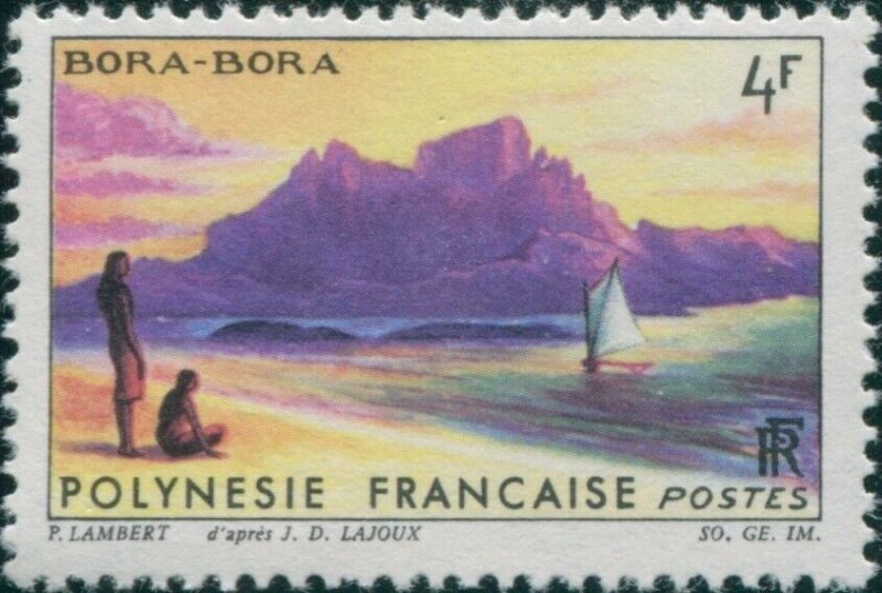 French Polynesia 1964 Sc#212,SG39 4f Landscape Bora-Bora MNH