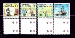 Tristan da Cunha 416-19 MNH 1987 Scientific Expedition    #2