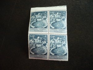 Stamps - Vatican - Scott# C49 - Mint Never Hinged Block of 4 Stamps