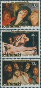 Aitutaki 1977 SG221-223 Easter set FU