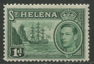 St.Helena - Scott 119 - KGVI Definitive -1938 - MVLH - Single 1p Stamp