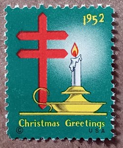 United States #WX160 Lit Candle in Candleholder Christmas Seal MDG (1952)