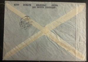 1941 Shanghai China Airmail Cover To Kobe Japan Mr. J. Schulhof Judaica