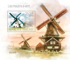 Windmills Windmühlen Architecture Togo MNH stamp set