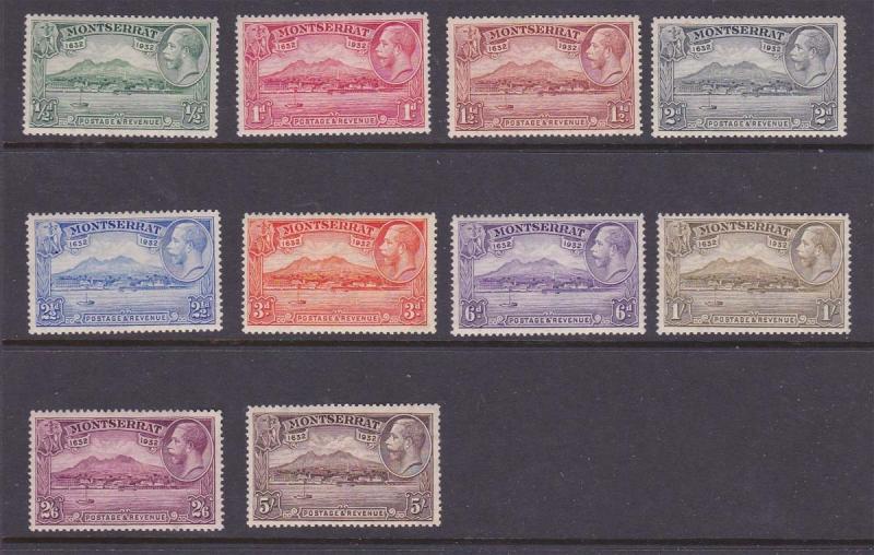 Montserrat 1932 KGV Sc 75-89 set MLH