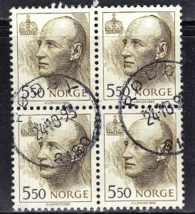 NORWAY SC# 1011 *USED* 5.50k  1992-2002  KING HARALD BK of 4            SEE SCAN
