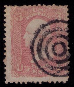 US Sc 64 3c Pink Shade Target Cancellation Fine Sound CV $1000.00