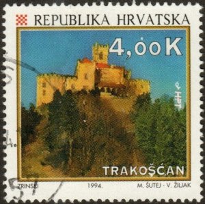 Croatia 202 - Used - 4k Trakoscan Castle, Zagorje (1994) (cv $1.00)