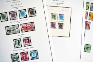 COLOR PRINTED OCCUPIED GERMANY 1945-1949 STAMP ALBUM PAGES (50 illustr. pages)