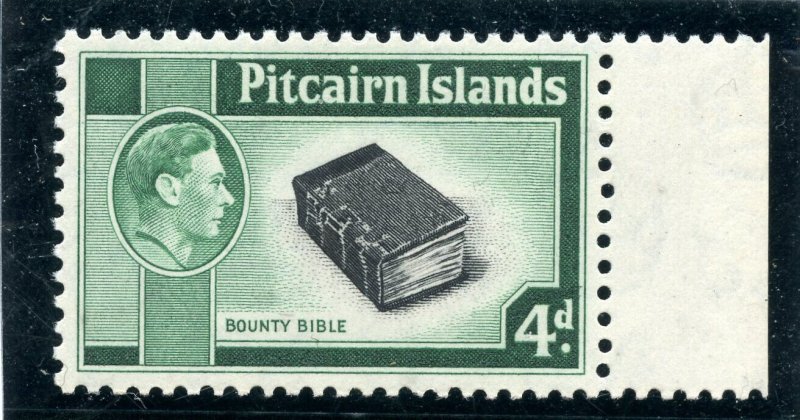 Pitcairn Islands 1951 KGVI 4d black & emerald-green superb MNH. SG 5b. Sc 5A.