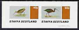 Staffa 1981 Birds #38 imperf  set of 2 values (40p & ...