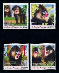 [78278] Sao Tome & Principe 2013 Wild Life Monkey Mandril  MNH