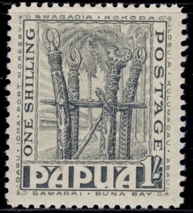 AUSTRALIA - Papua GV SG139, 1s dull blue-green, VLH MINT.