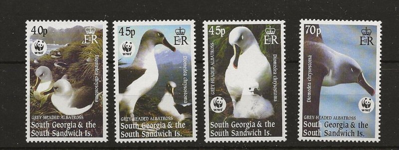 South Georgia 2003 Grey-headed Albatross set of 4 sg.353-6  MNH