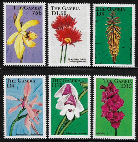 Gambia #2030-5 MNH Set - Flowers