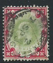 GB Edward VII  SG 257   used cancel 7 SP 06