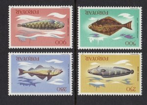 Faroe Islands  #97-100  MNH   1983    fishes