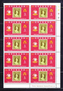 Grenada 417-418 Blocks of 10 MNH Stamps on Stamps