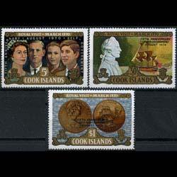 COOK IS. 1970 - Scott# 284-6 Royal Visit Set of 3 NH