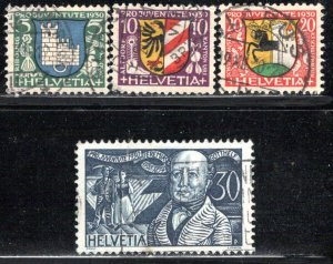 Switzerland Scott # B53 - B56, used