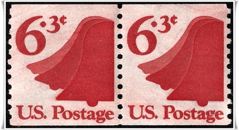 SC#1518 6.3¢ Liberty Bell Coil Pair (1974) MNH