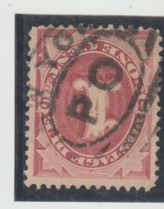 US Scott#J22 VF-XF 1891s 1c Postage Due with NY PO  SON Cancelation