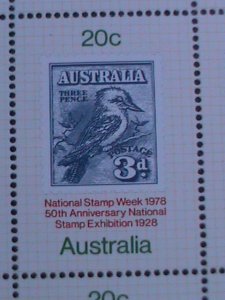 AUSTRALIA 1978-SC# 687a 50TH ANNIV: MELBOURNE STAMPS SHOW-1928  -MNH- S/S-VF