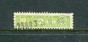 x45 - Nazi GERMANY 1930s-40s Arbeitsfront REVENUE Stamp. Used