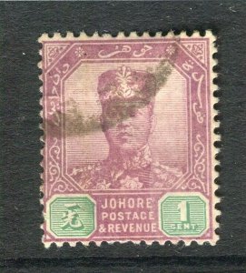 MALAYA JOHORE; 1904 early Sultan issue fine used 1c. value