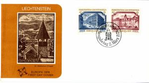 LIECHTENSTEIN  FDC  EUROPA  1978 #636-7 BIN $3.00