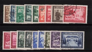 Germany Sc #B148-159 (1939-41) Kameradschaftsblock Semi-Postal Set Used