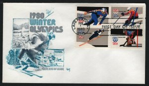 #1798b 15c 1980 Winter Olympics, Marq FDC **ANY 5=FREE SHIPPING**