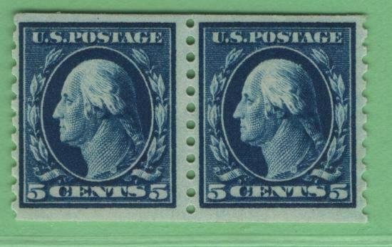 $US Sc#447 M/NH/F-VF coil pair PF Cert., Cv. $220