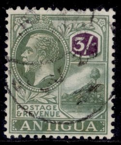 ANTIGUA GV SG79, 3s green & violet, FINE USED. Cat £110. CDS