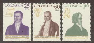 COLOMBIA SC# 763-5 F-VF LH 1967