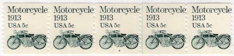 Scott 1899 - Motorcycle, Early 20th Century - PNC5 ; Plate #4;  MNH