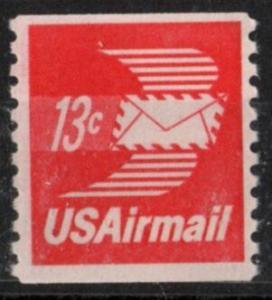 U.S. #C83 Winged Airmail Envelope 13c Coil Single MNH.