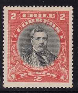 Chile 1915-25 2p Red & Black LM Mint. Scott 139