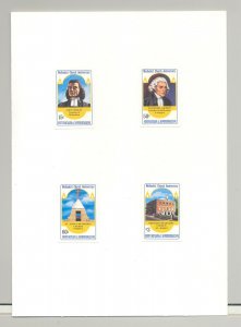 Antigua #736-739 Methodist Church 4v Imperf Proofs Mounted in Folder