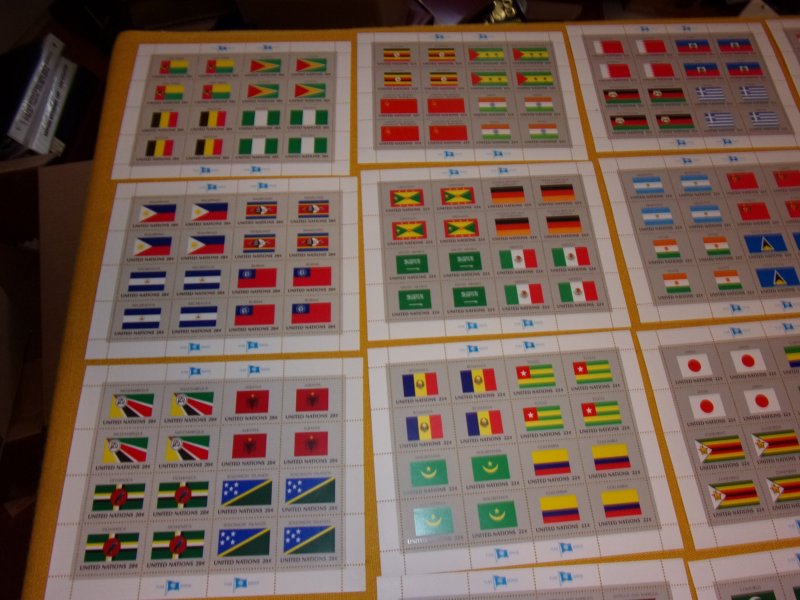 UNITED NATIONS FULL FLAG SHEET COLLECTION, MNH