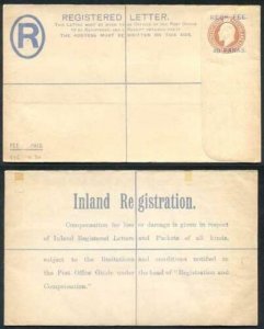 British Levant KEVII 40 Paras O/P on 3d Brown Registered Letter Mint 