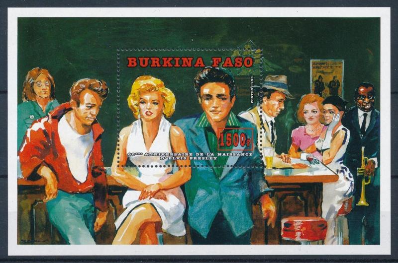 [95012] Burkina Faso 1995 Music Elvis Presley Marilyn Monroe Sheet MNH