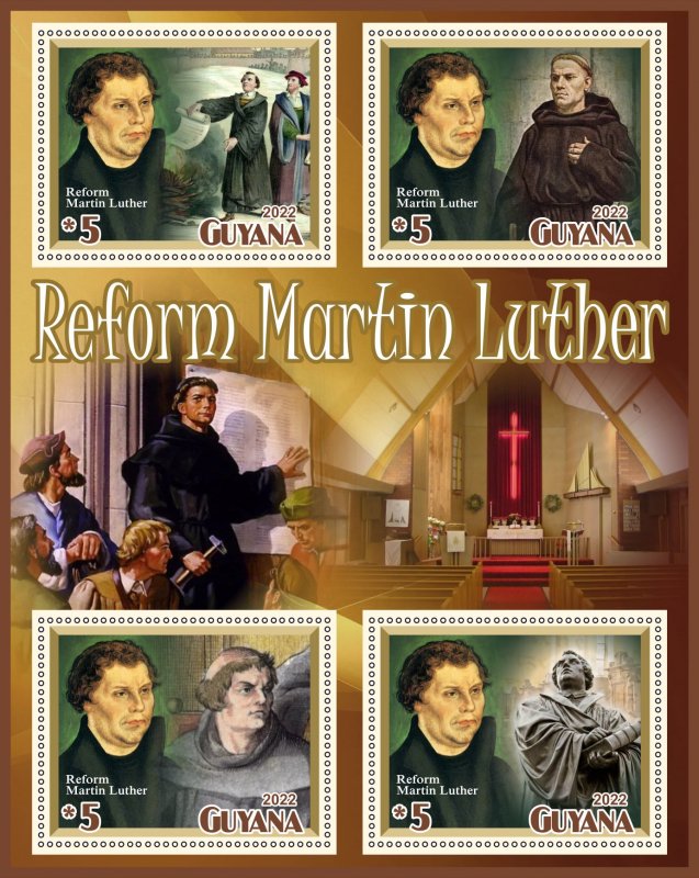 Stamps. Martin Luther Reforma 2023 year 1+1 sheets perforated  NEW