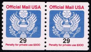US #O145 Official Mail; MNH pair (1.40)