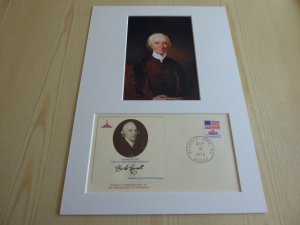 Charles Carroll photograph and 1976 USA Declaration of Independence Cover