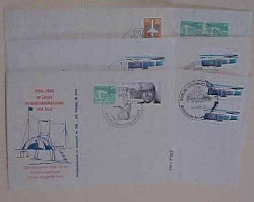 GERMAN DDR ANTARCTIC 7 DIFF.  CACHET UNADDRESSED