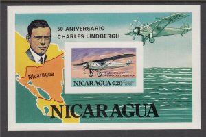 Nicaragua C930 Airplane Imperf Souvenir Sheet MNH VF