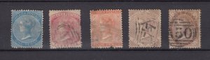 Jamaica QV 1860 Collection Of 5 To 1/- VFU BP9449