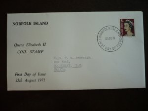 Postal History - Norfolk Island - Scott# 118a - Coil First Day Cover